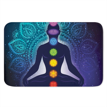 Nine Chakras Aura Print Indoor Door Mat