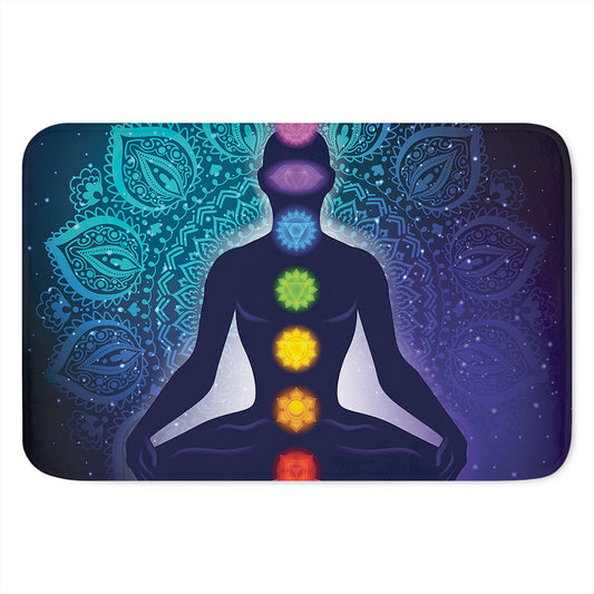Nine Chakras Aura Print Indoor Door Mat