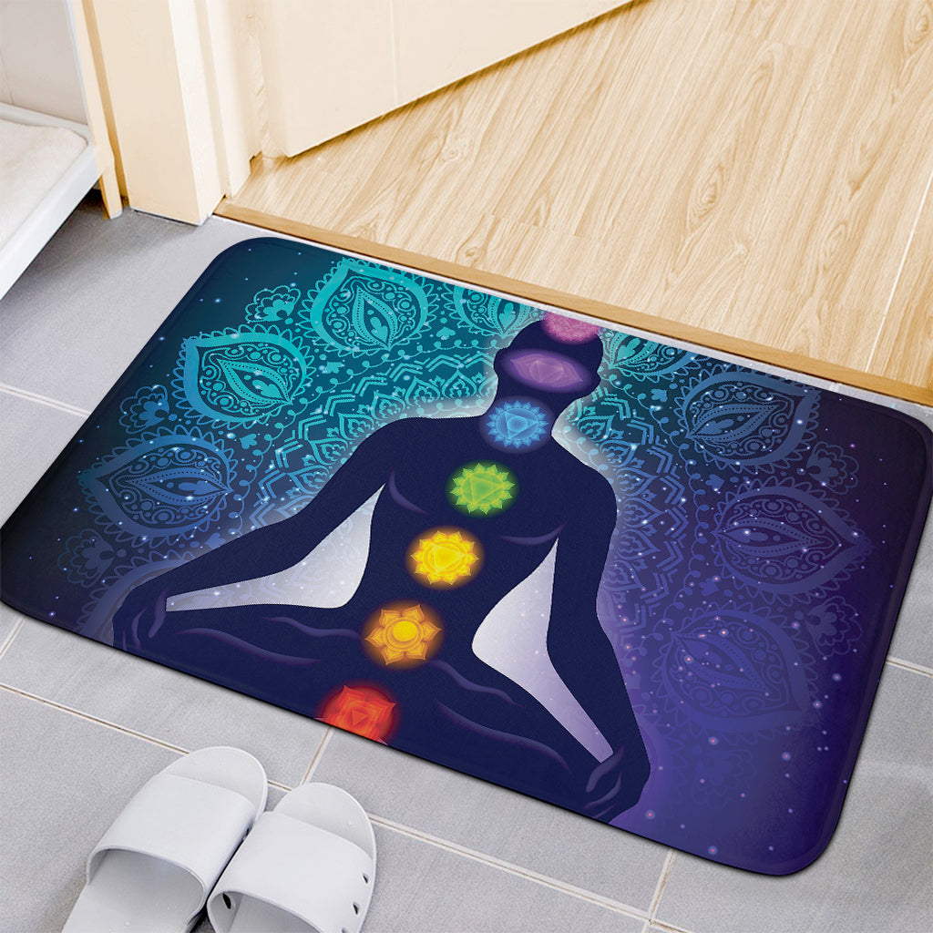 Nine Chakras Aura Print Indoor Door Mat