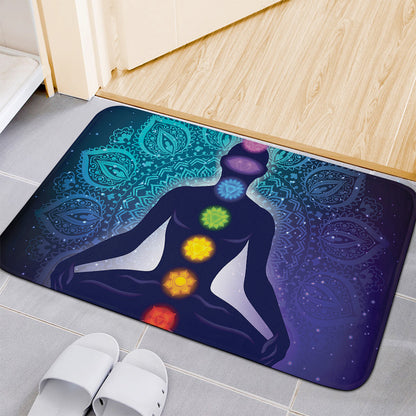 Nine Chakras Aura Print Indoor Door Mat