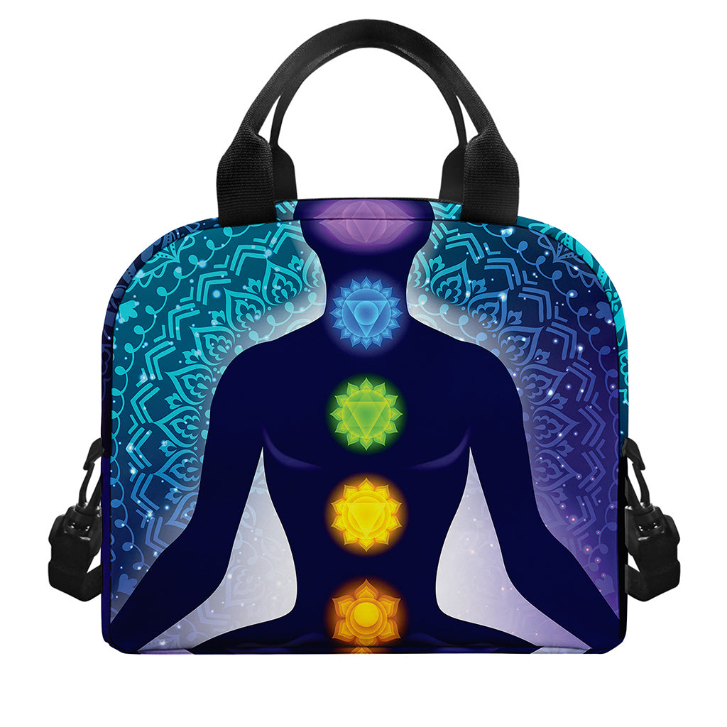 Nine Chakras Aura Print Insulated Lunch Bag