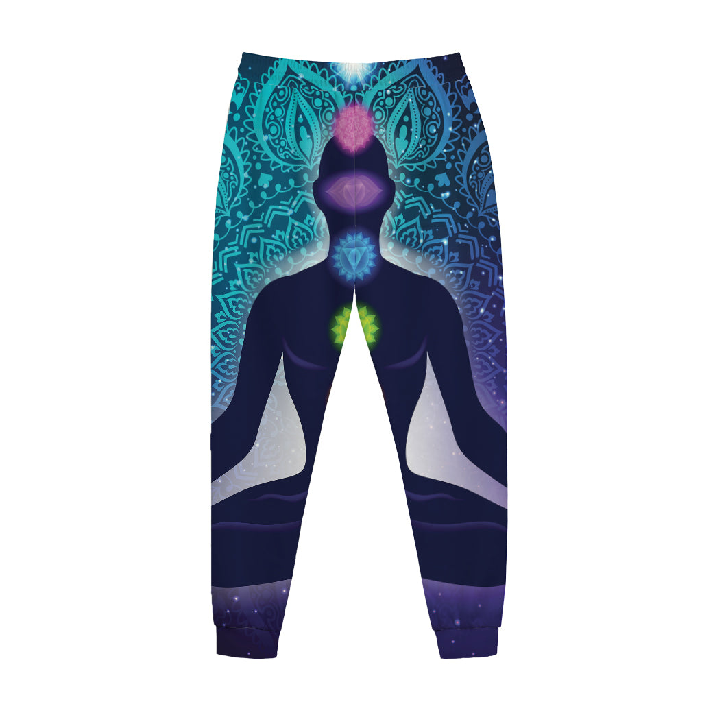 Nine Chakras Aura Print Jogger Pants