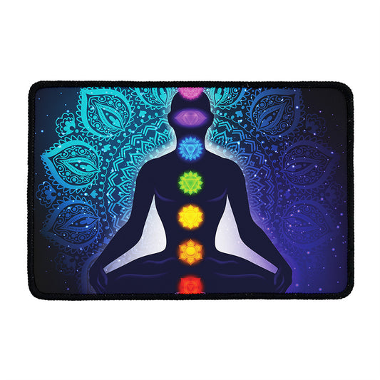 Nine Chakras Aura Print Kitchen Mat