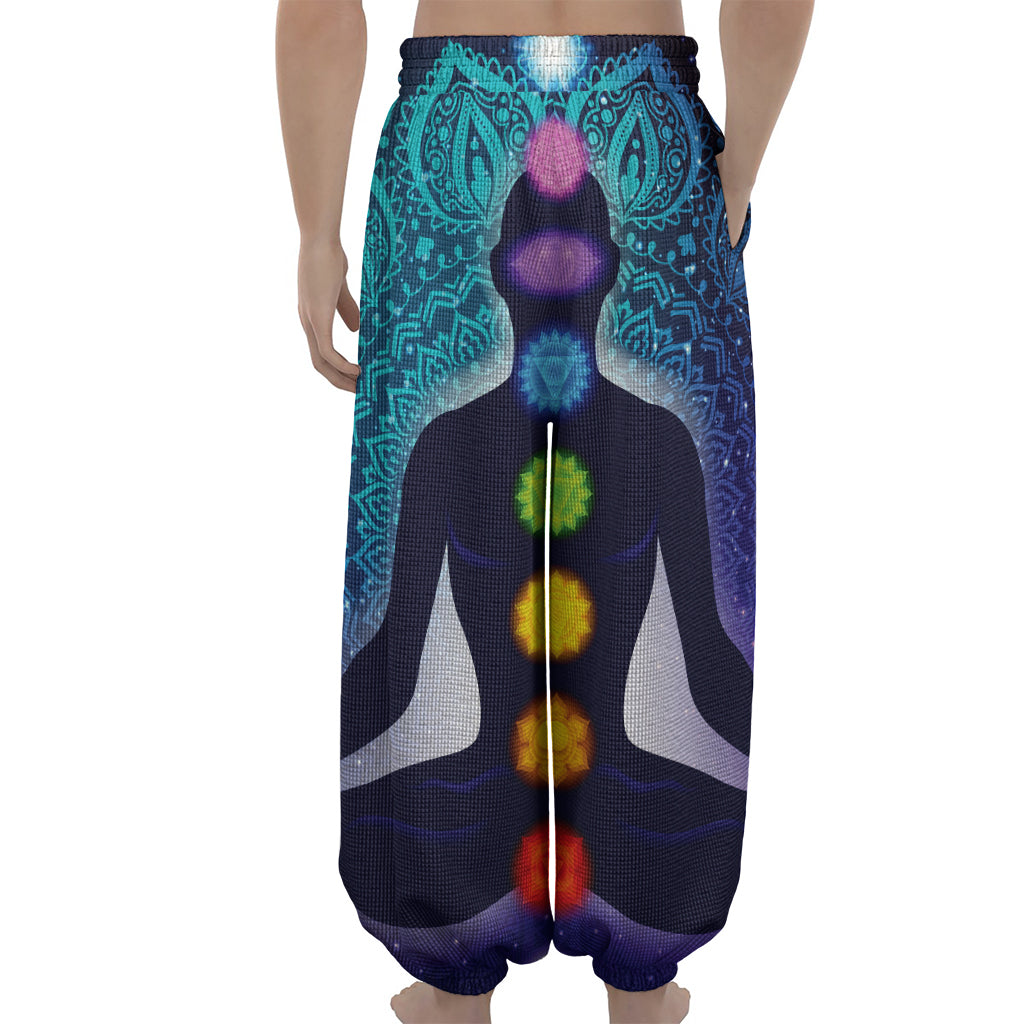Nine Chakras Aura Print Lantern Pants
