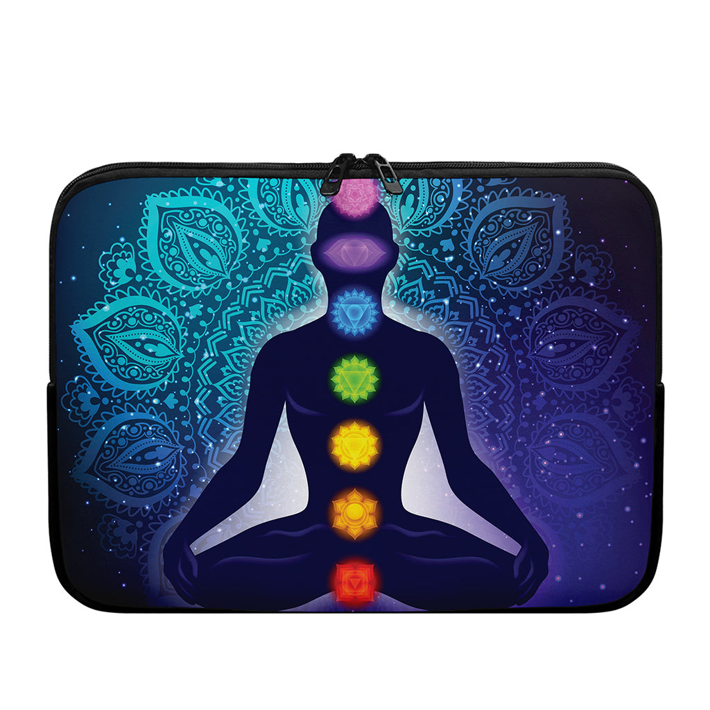 Nine Chakras Aura Print Laptop Sleeve