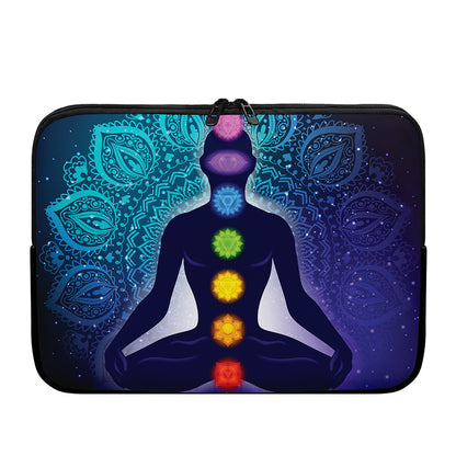 Nine Chakras Aura Print Laptop Sleeve