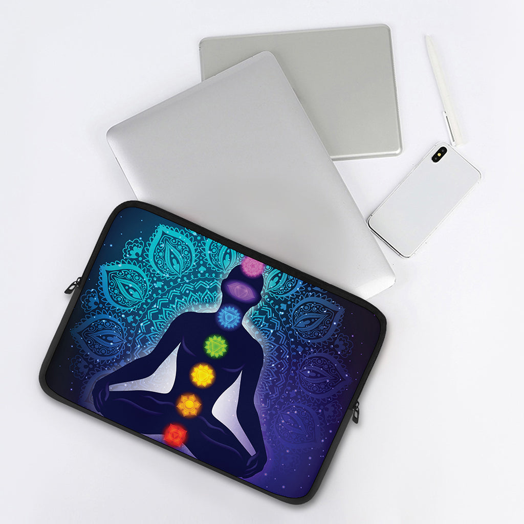 Nine Chakras Aura Print Laptop Sleeve