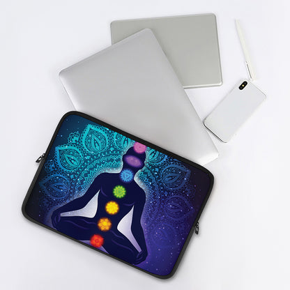 Nine Chakras Aura Print Laptop Sleeve