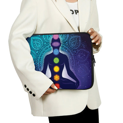 Nine Chakras Aura Print Laptop Sleeve