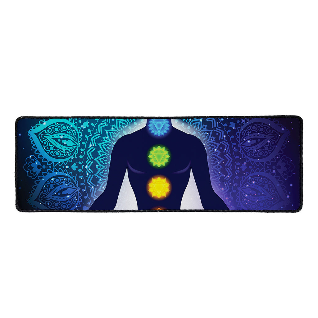 Nine Chakras Aura Print Long Kitchen Mat