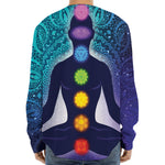 Nine Chakras Aura Print Long Sleeve Baseball Jersey