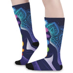 Nine Chakras Aura Print Long Socks