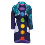 Nine Chakras Aura Print Men's Bathrobe