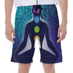 Nine Chakras Aura Print Men's Beach Shorts