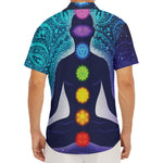 Nine Chakras Aura Print Men's Deep V-Neck Shirt
