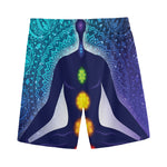 Nine Chakras Aura Print Men's Sports Shorts