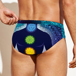 Nine Chakras Aura Print Men's Swim Briefs