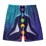 Nine Chakras Aura Print Men's Swim Trunks