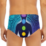 Nine Chakras Aura Print Men's Triangle Swim Briefs
