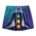 Nine Chakras Aura Print Mesh Shorts