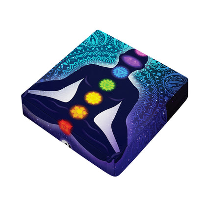 Nine Chakras Aura Print Outdoor Seat Cushion Cover