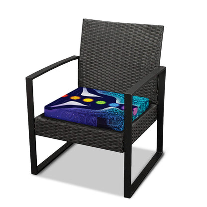 Nine Chakras Aura Print Outdoor Seat Cushion Cover