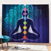 Nine Chakras Aura Print Pencil Pleat Curtains