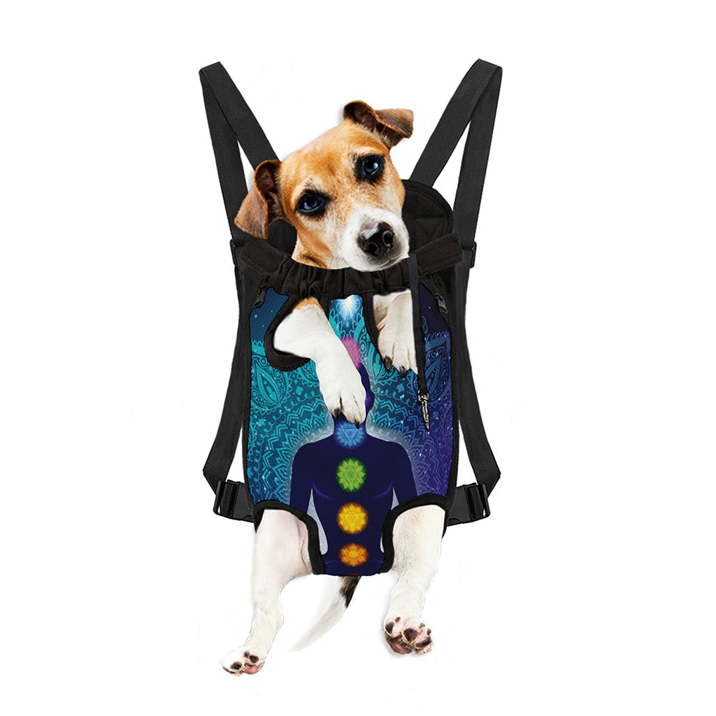 Nine Chakras Aura Print Pet Carrier Backpack
