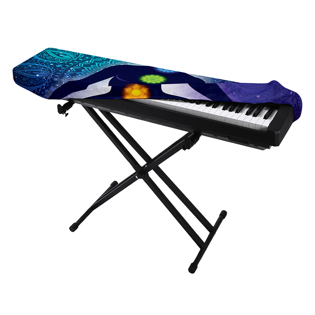 Nine Chakras Aura Print Piano Keyboard Cover