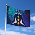 Nine Chakras Aura Print Polyester Flag
