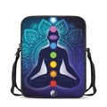 Nine Chakras Aura Print Rectangular Crossbody Bag