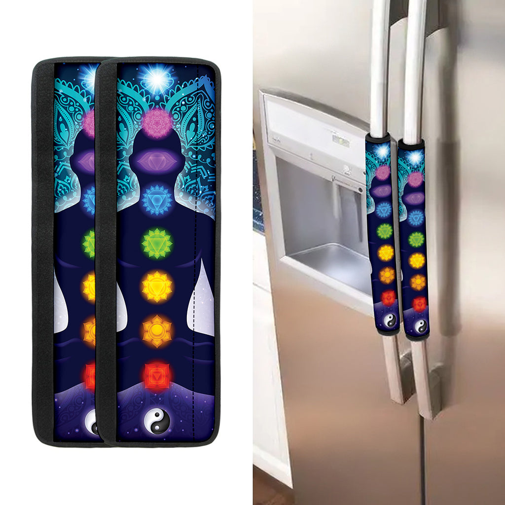 Nine Chakras Aura Print Refrigerator Handle Covers