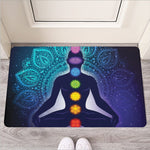Nine Chakras Aura Print Rubber Doormat