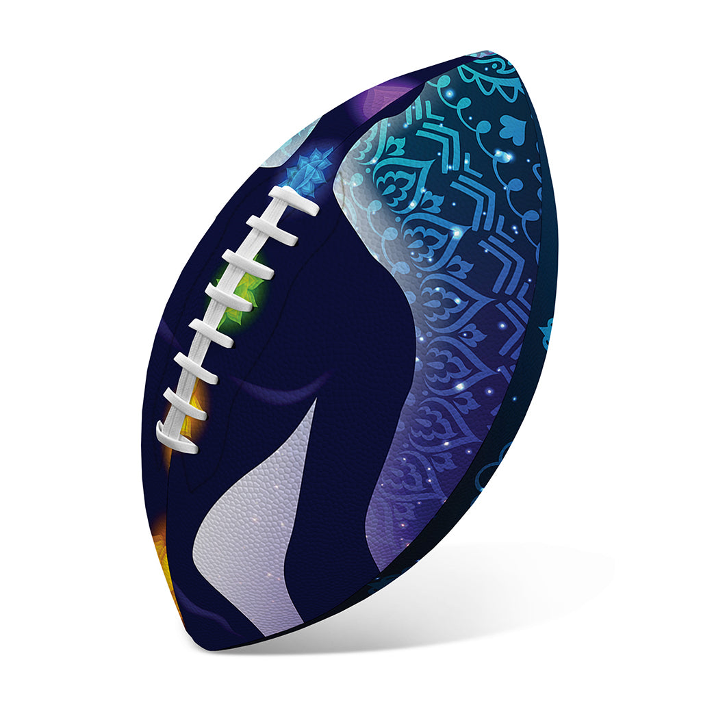 Nine Chakras Aura Print Rugby Ball