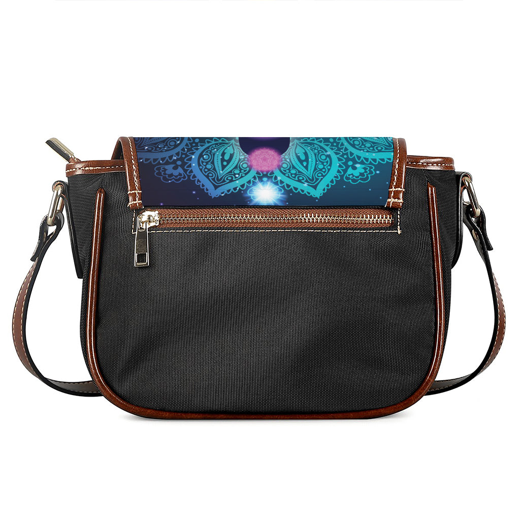 Nine Chakras Aura Print Saddle Bag