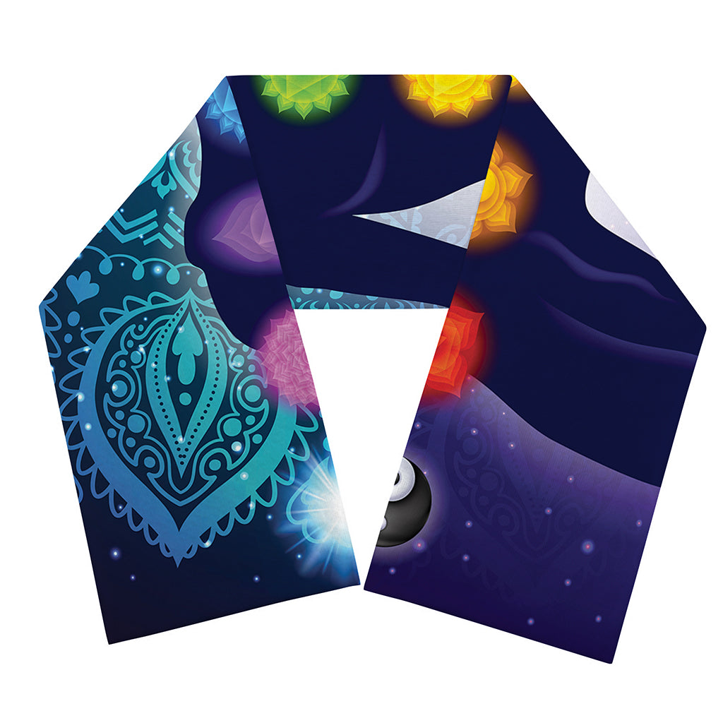Nine Chakras Aura Print Scarf