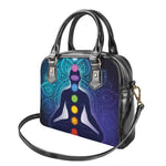 Nine Chakras Aura Print Shoulder Handbag