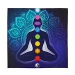 Nine Chakras Aura Print Silk Bandana