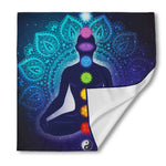 Nine Chakras Aura Print Silk Bandana