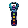 Nine Chakras Aura Print Single Neoprene Wine Tote
