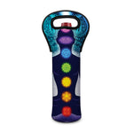 Nine Chakras Aura Print Single Neoprene Wine Tote
