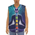 Nine Chakras Aura Print Sleeveless Baseball Jersey