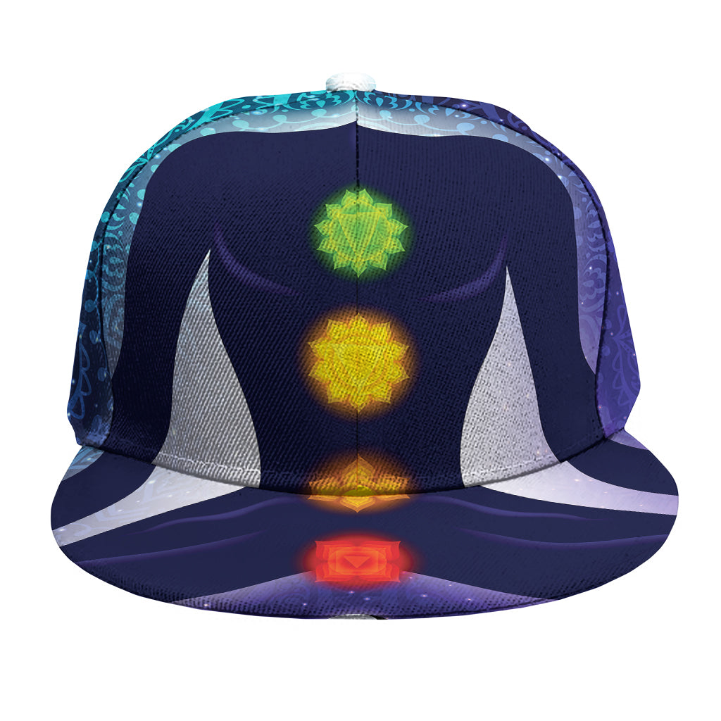 Nine Chakras Aura Print Snapback Cap