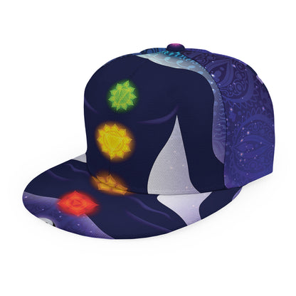 Nine Chakras Aura Print Snapback Cap