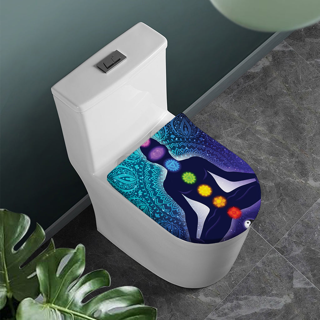 Nine Chakras Aura Print Toilet Lid Cover