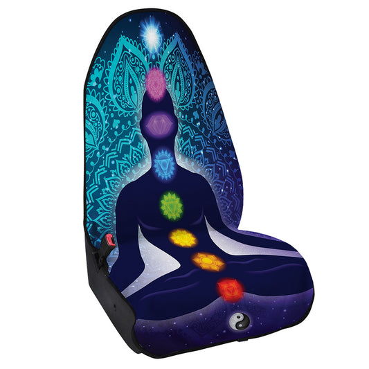 Nine Chakras Aura Print Waterproof Car Seat Cover