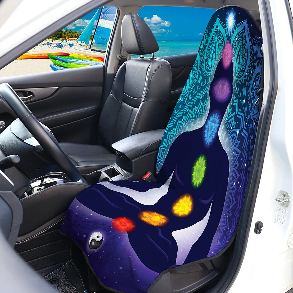 Nine Chakras Aura Print Waterproof Car Seat Cover