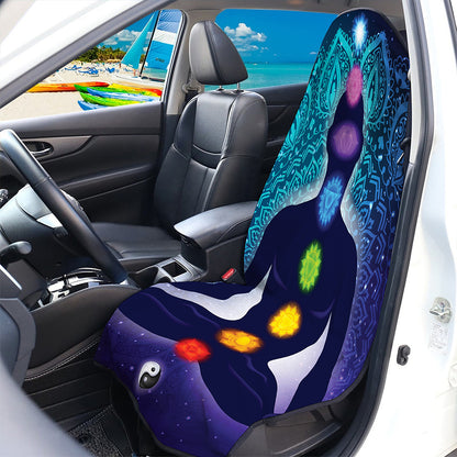 Nine Chakras Aura Print Waterproof Car Seat Cover