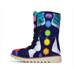 Nine Chakras Aura Print Winter Boots