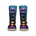 Nine Chakras Aura Print Winter Boots